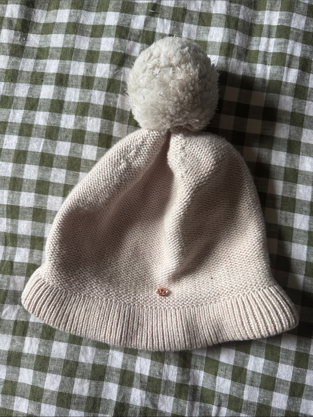 Lululemon Women’s Cream Pom-Pom Knit Beanie